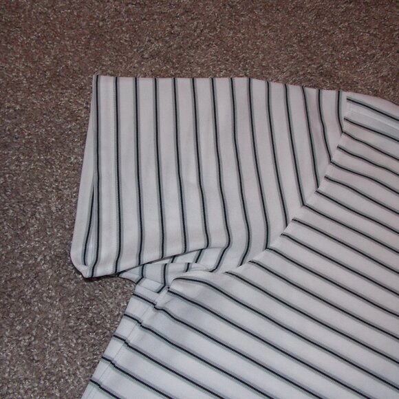 Nike Golf - Victory Striped Dri-FIT Golf Polo Shirt - White Size XXL - Picture 5 of 6
